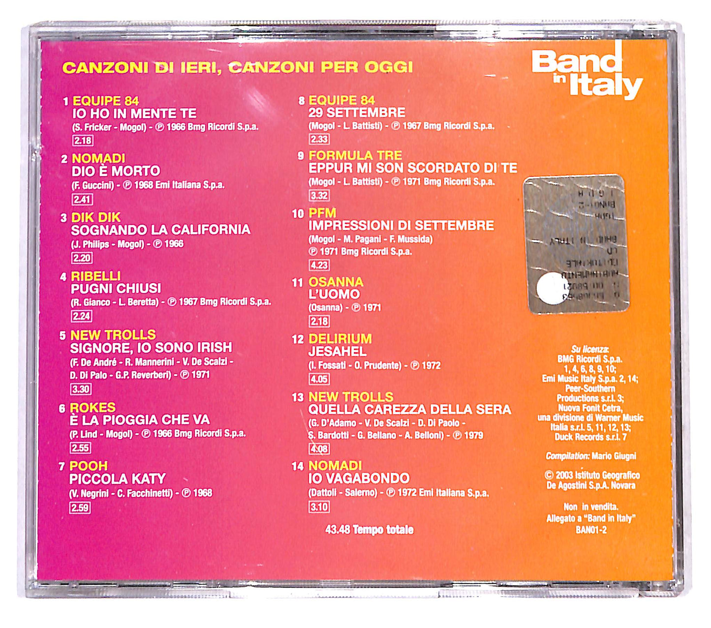 EBOND Various - Canzoni Di Ieri, Canzoni Per Oggi CD CB042636
