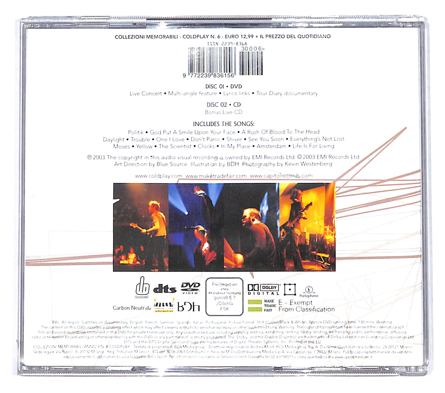 EBOND Coldplay - Live 2003 EDITORIALE CD CB043207