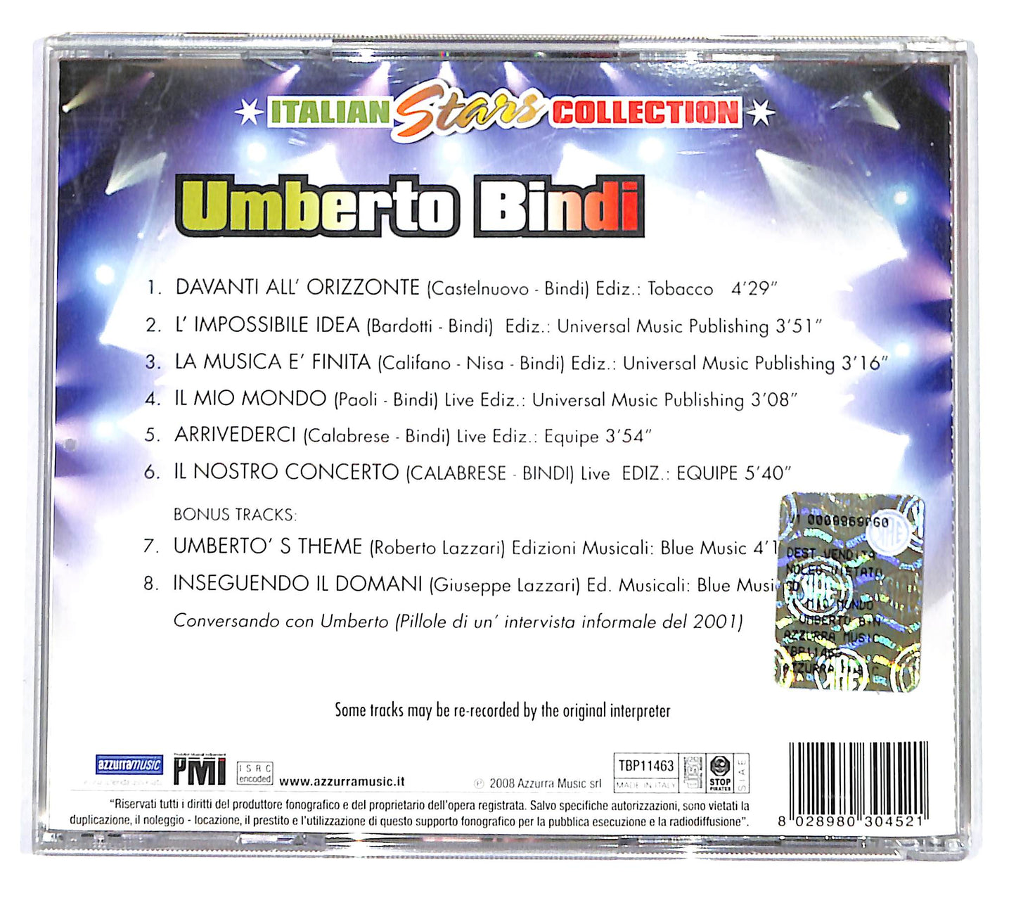 EBOND Umberto Bindi - Il Mio Mondo CD CB043220