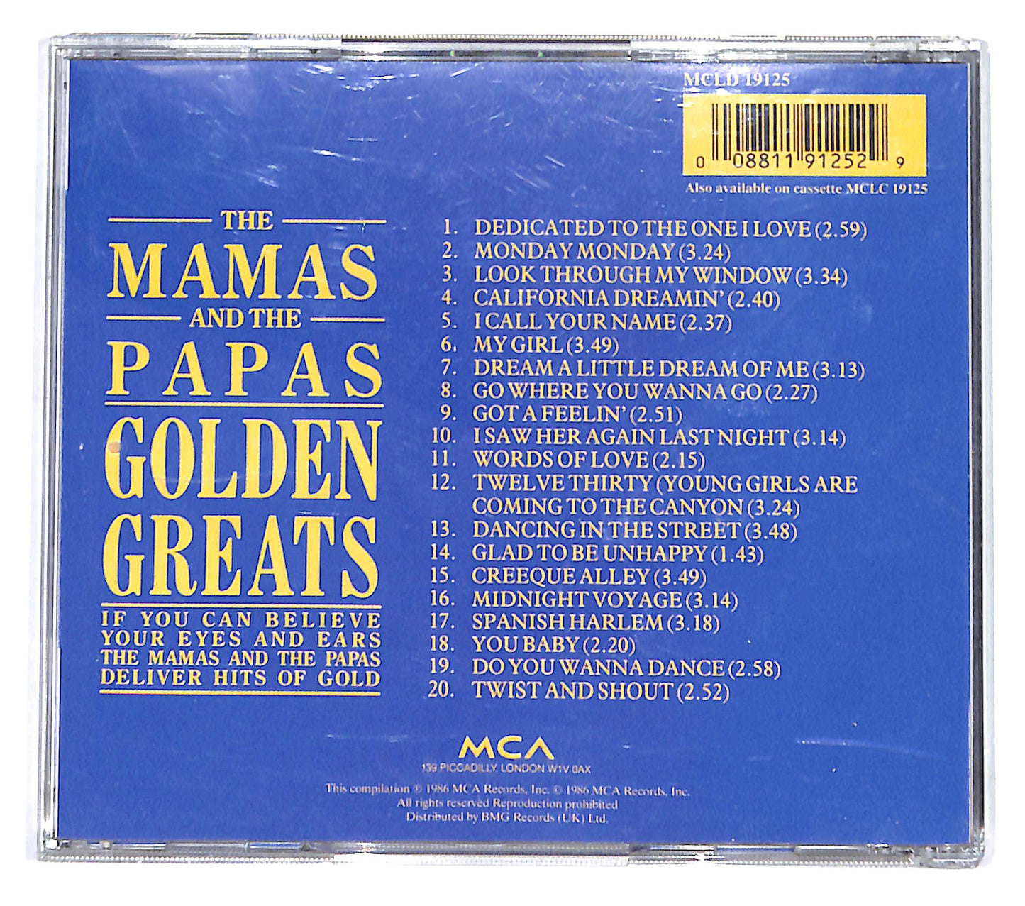 EBOND The Mamas And The Papas - Golden Greats CD CB043225