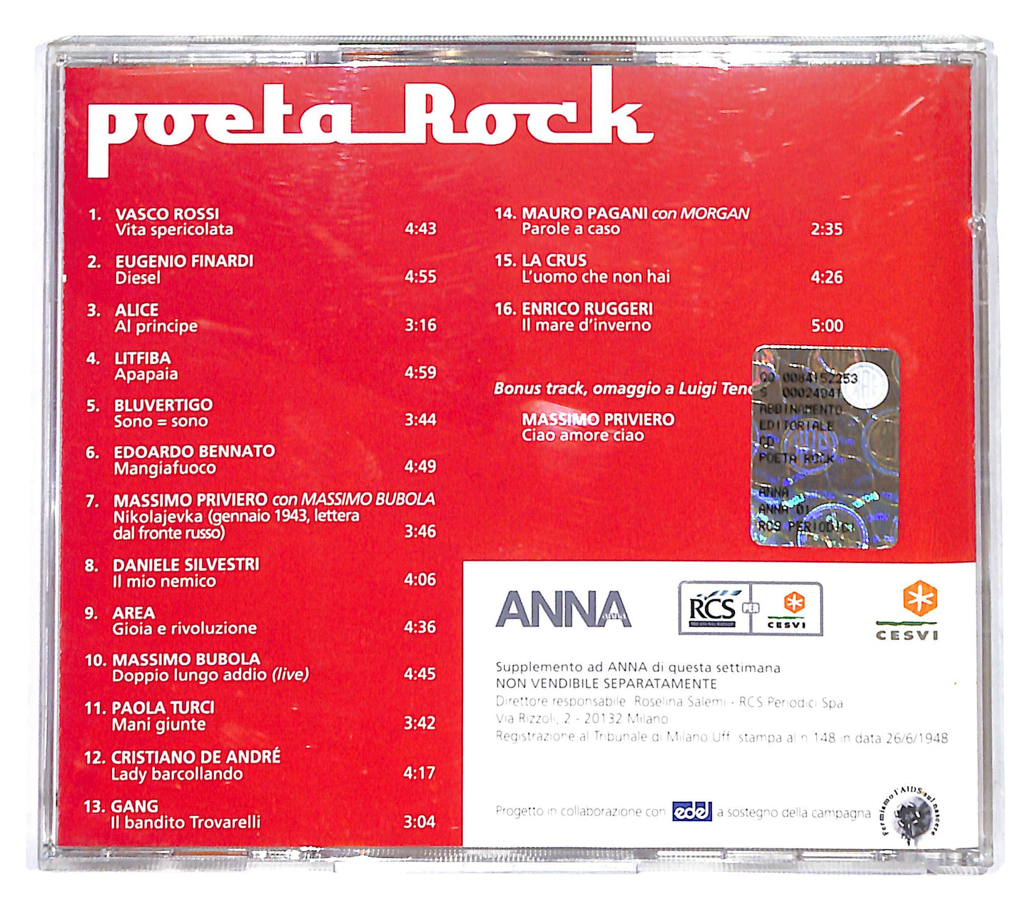 EBOND Various - Poeta Rock CD CB043228
