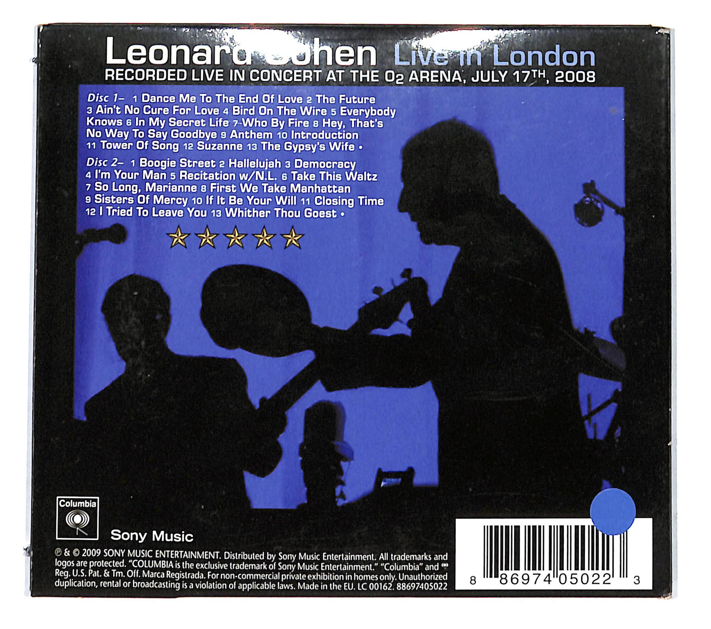 EBOND Leonard Cohen - Live In London DIGIPACK CD CB043248