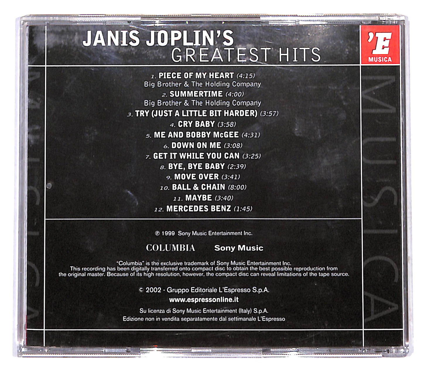 EBOND Janis Joplin - Janis Joplin's Greatest Hits EDITORIALE CD CB044611
