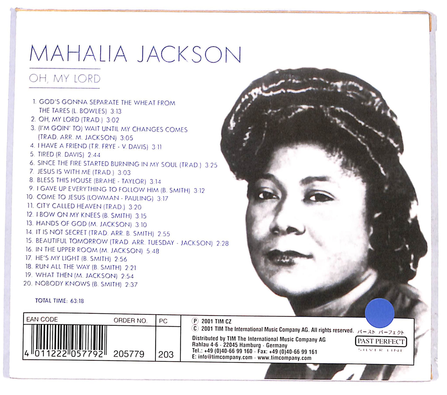 EBOND Mahalia Jackson - Oh, My Lord CD CB044623