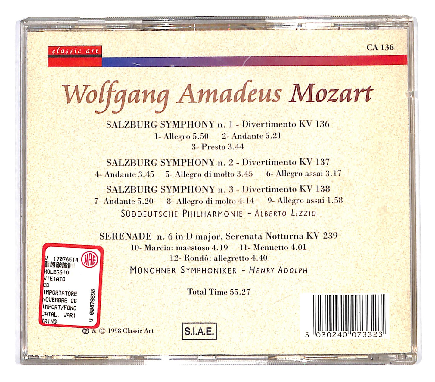 EBOND Mozart - the Salzburg Symphonies 1-3 CD CB045706