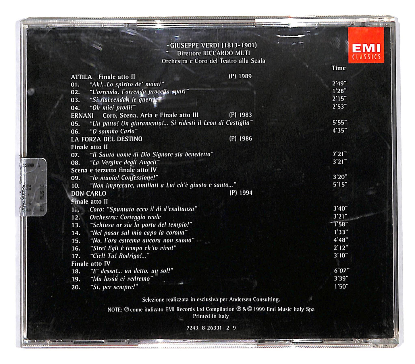 EBOND Riccardo Muti - Coro e Orchestra del teatro della scala CD CB045707