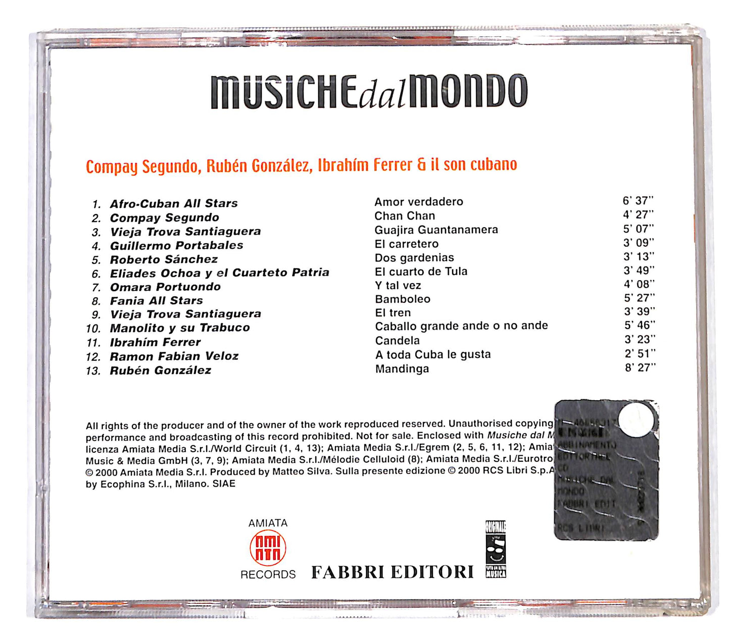 EBOND Various - Centro E Sud America - Cuba CD CB045709