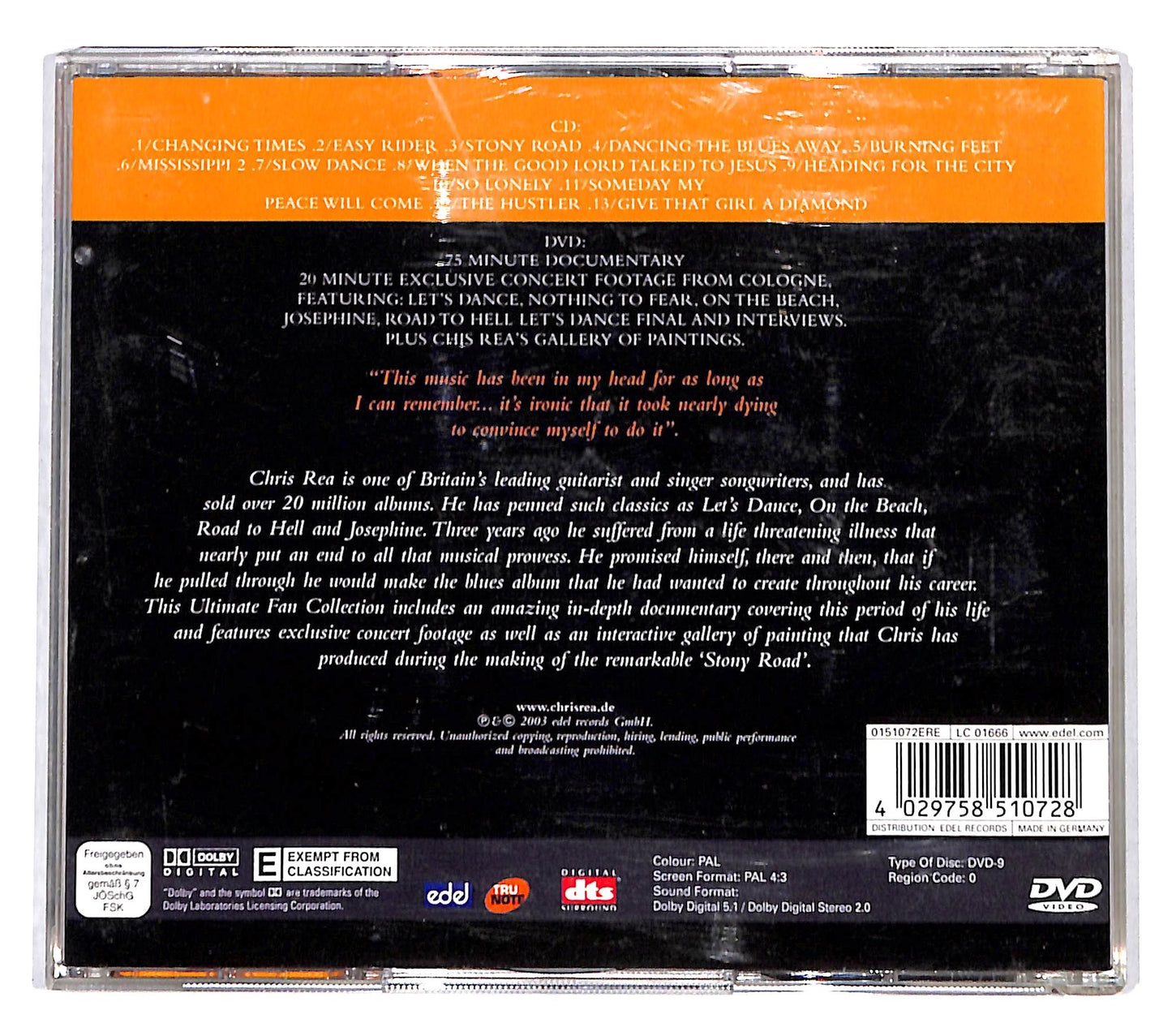 EBOND Chris Rea - Stony Road + DVD CD CB045735