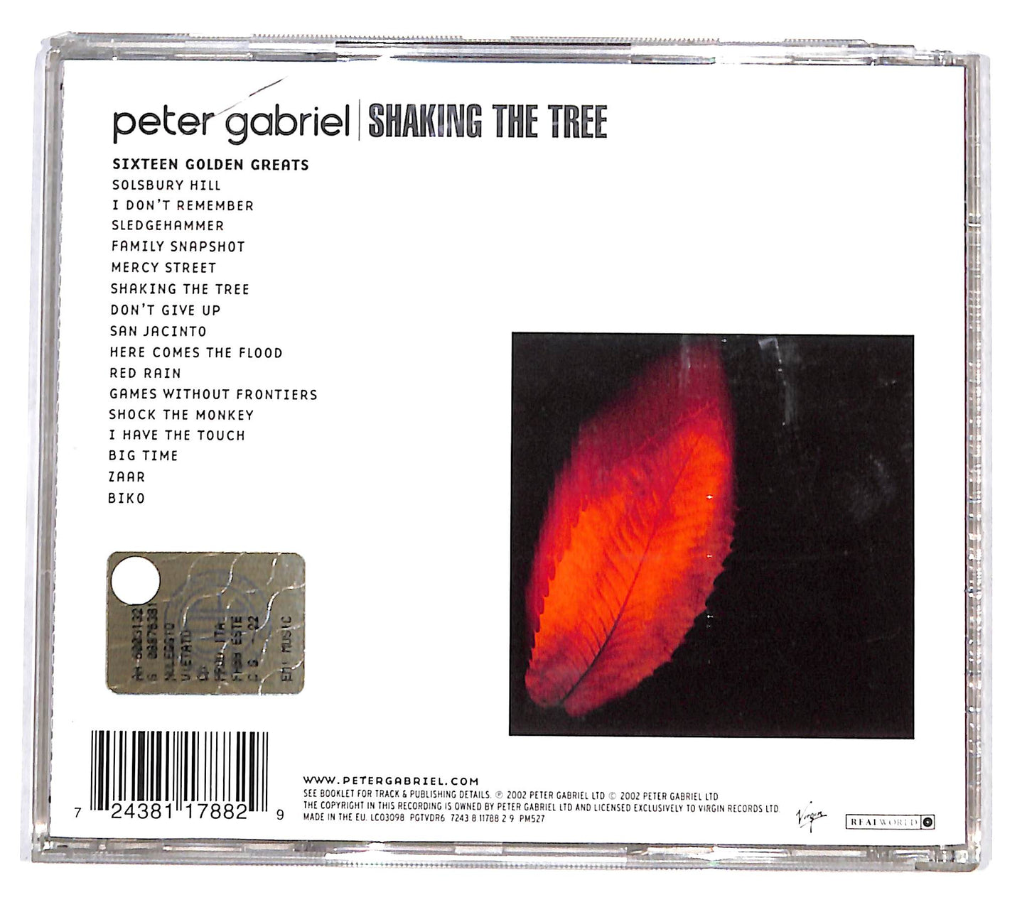 EBOND Peter Gabriel - Shaking The Tree: Sixteen Golden Greats CD CB045740