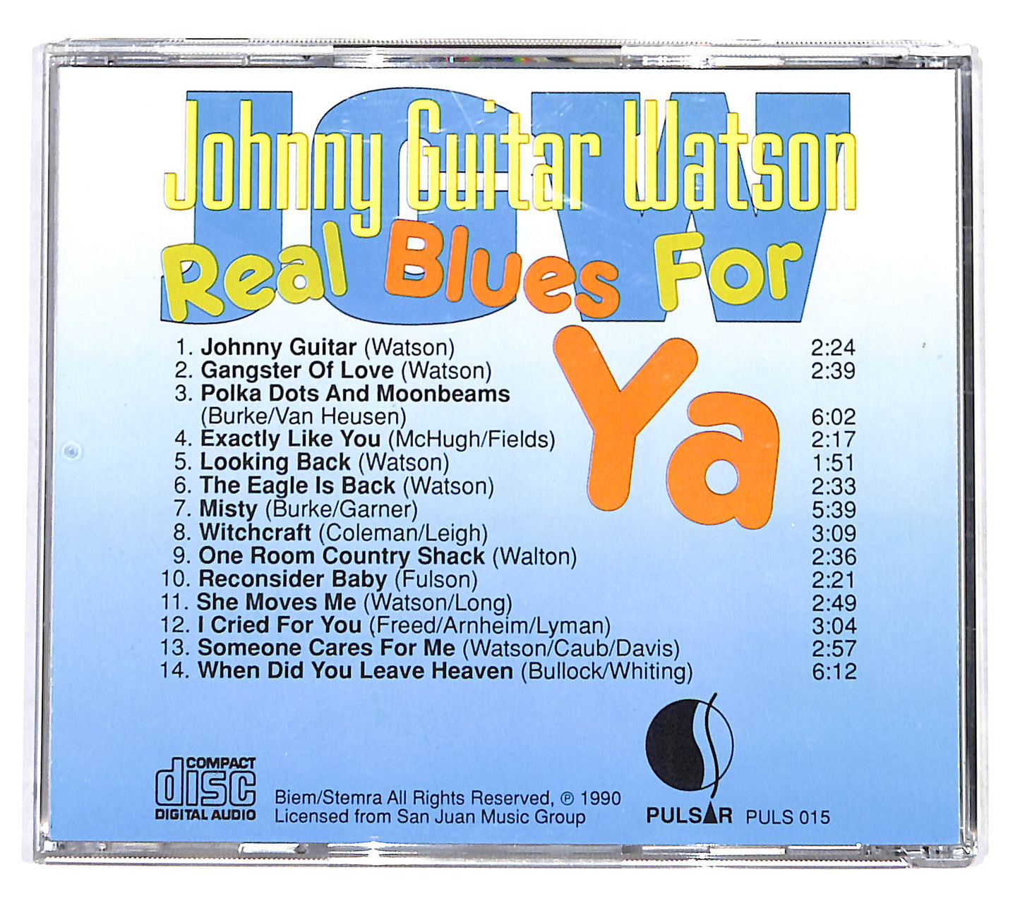 EBOND Johnny Guitar Watson - Real Blues For Ya CD CB046138