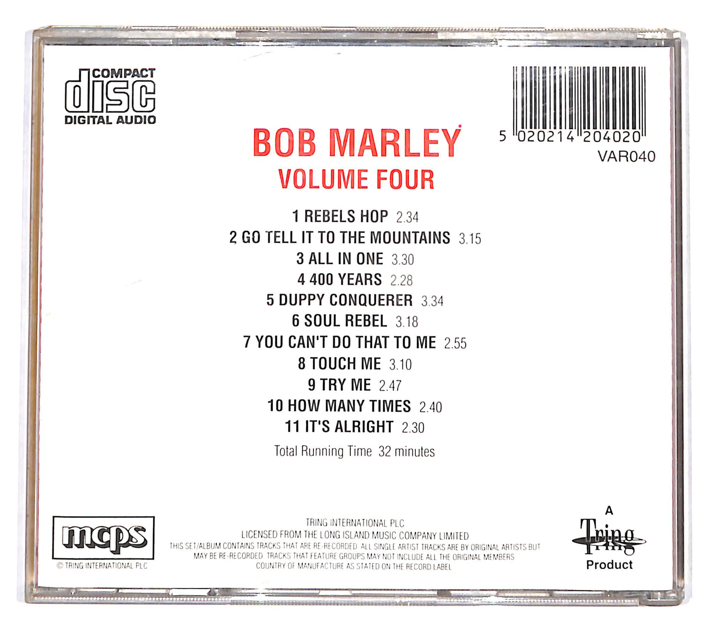 EBOND Bob Marley - The Bob Marley Volume Four CD CB046154