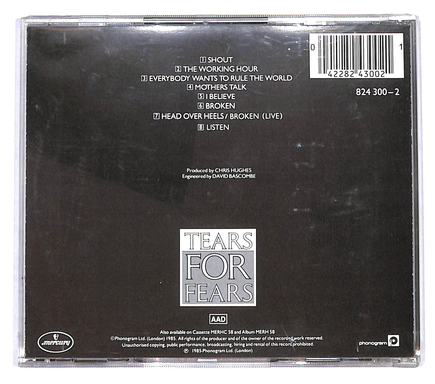 EBOND Tears For Fears - Songs From The Big Chair CD CB046407