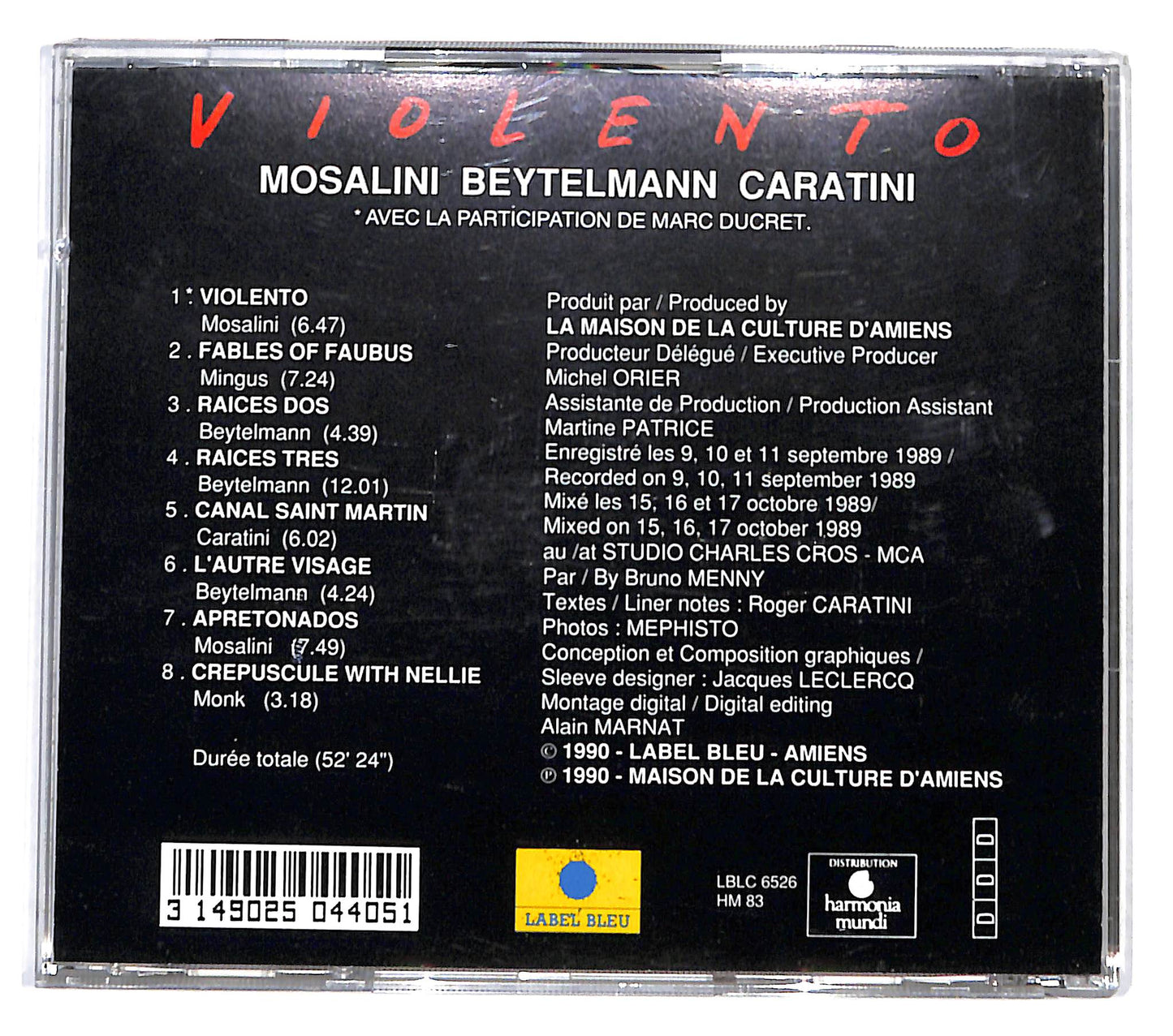 EBOND Mosalini Beytelmann Caratini - Violento CD CB046602
