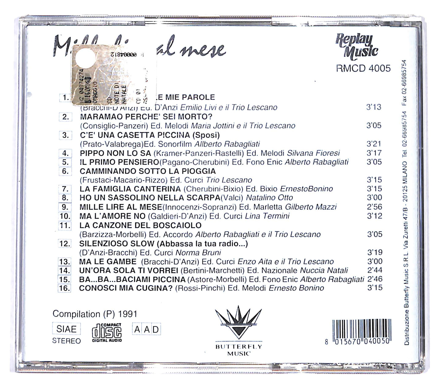 EBOND Various - Mille Lire Al Mese CD CB046642