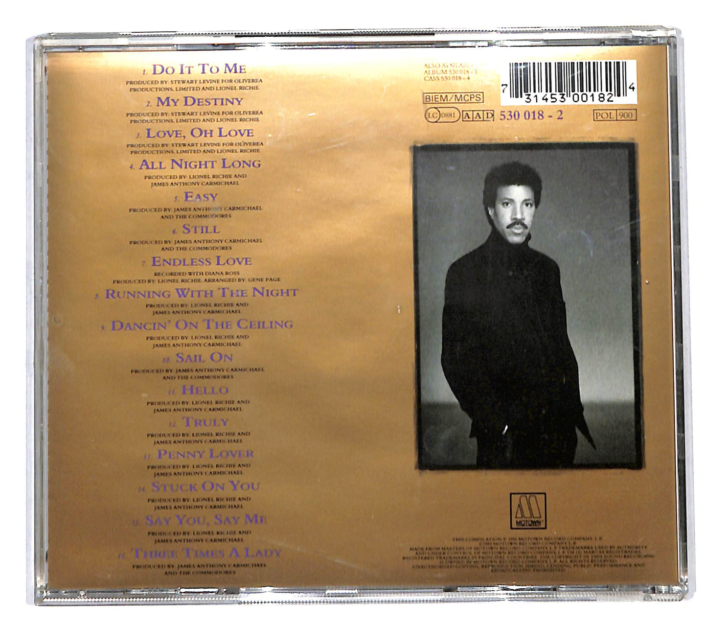EBOND Lionel Richie - Back To Front CD CB047217