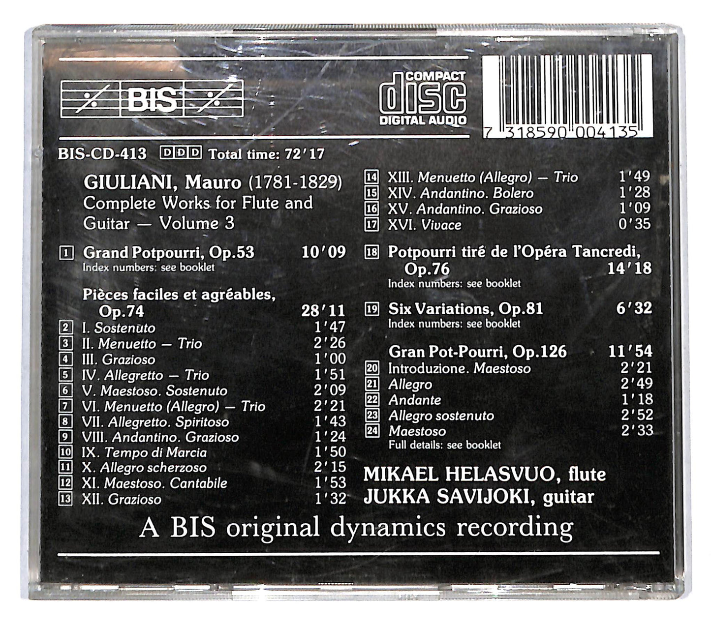 EBOND Mauro Giuliani - Music For Flute & Guitar - Volume 3 CD CB047234