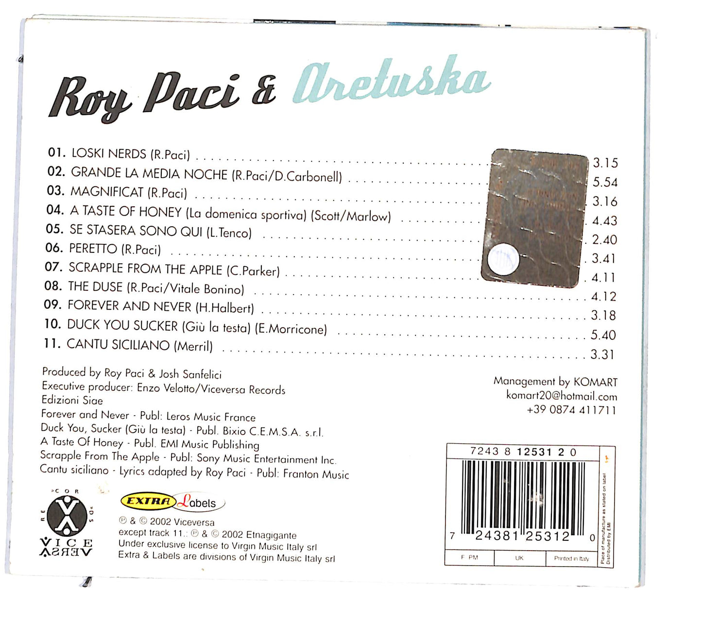 EBOND Roy Paci & Aretuska - Baciamo Le Mani DIGIPACK CD CB047734