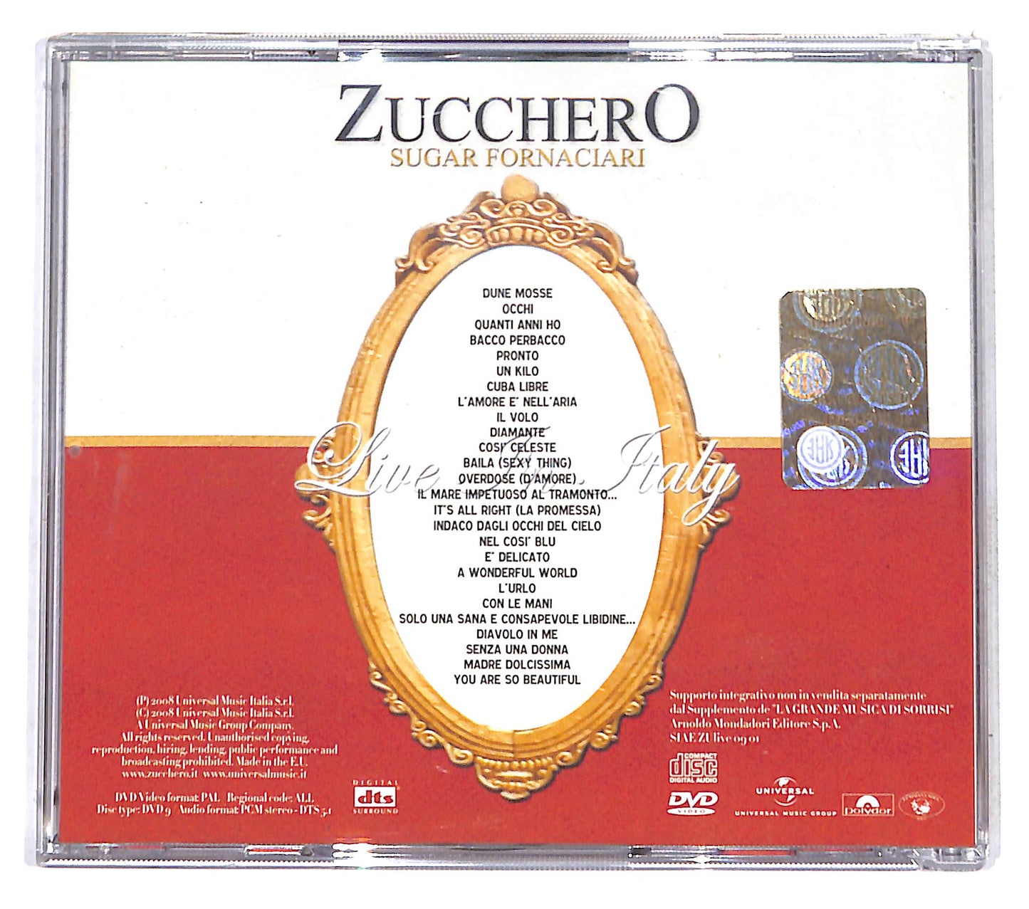 EBOND Zucchero Sugar Fornaciari - Live In Italy + DVD CD CB047938