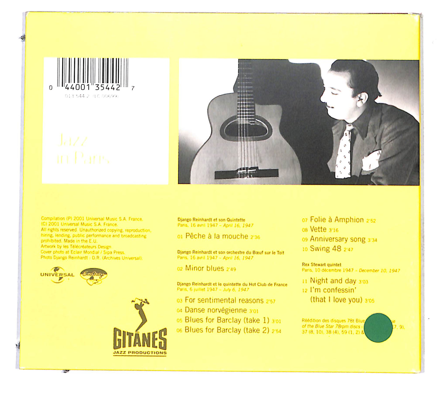 EBOND Django Reinhardt - Swing 48 DIGIPACK CD CB047943