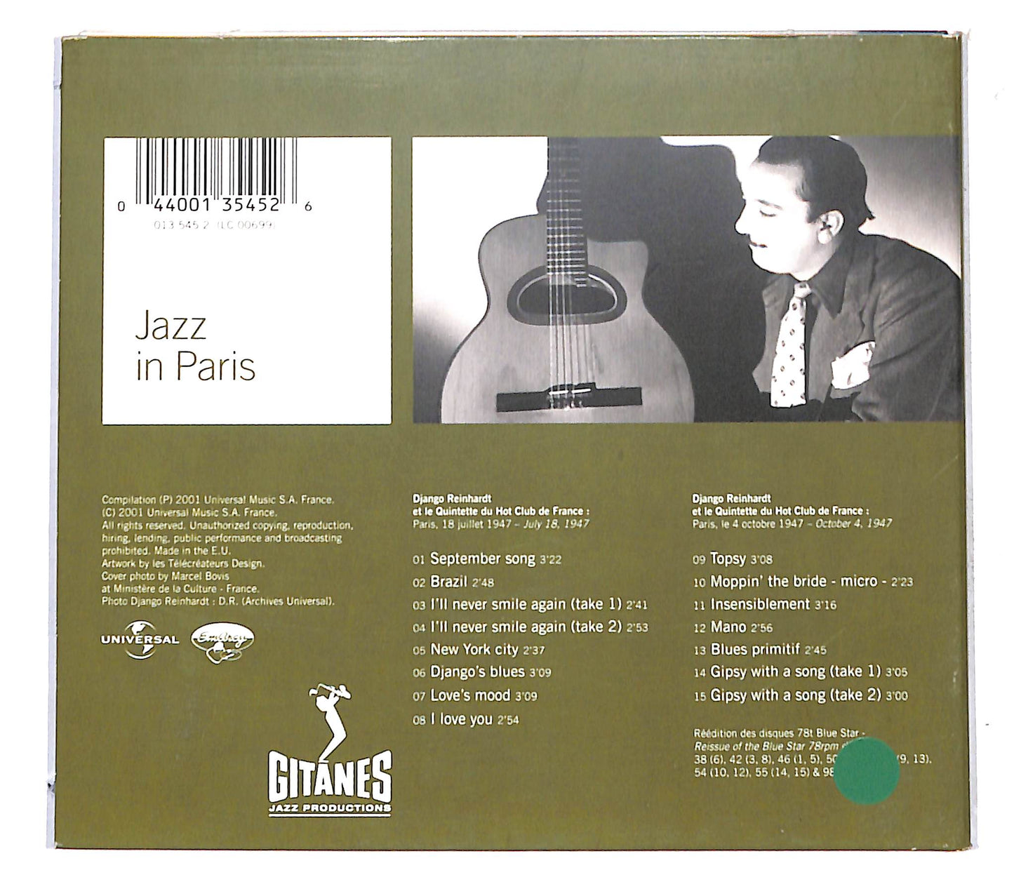 EBOND Django Reinhardt - Django's Blues DIGIPACK CD CB047944