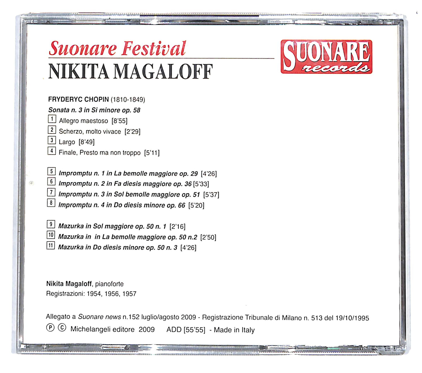 EBOND Nikita magaloff - Nikita magaloff EDITORIALE CD CB049208