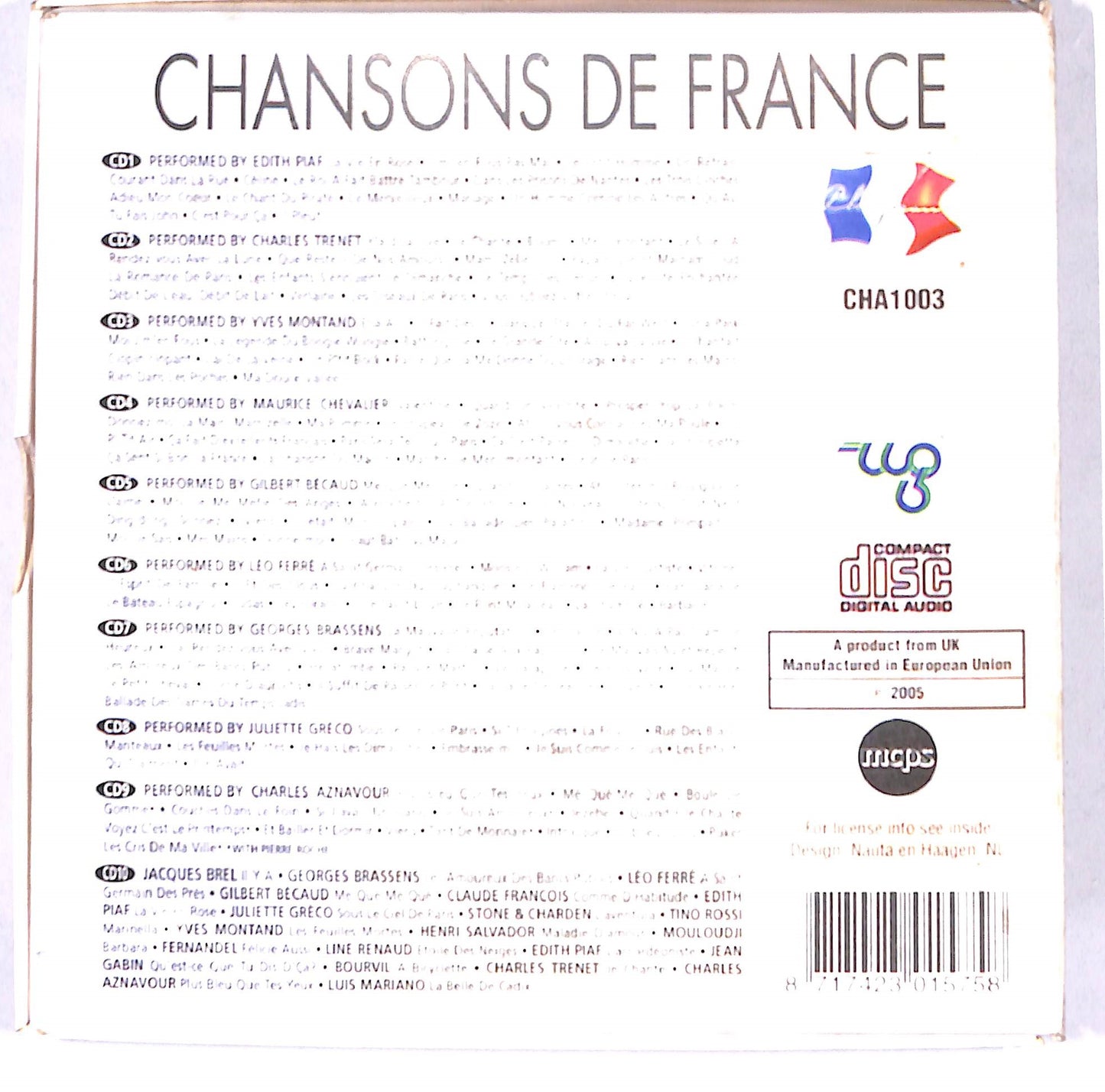EBOND Various - Chansons de France vol.3 Box 10 cd CB050602