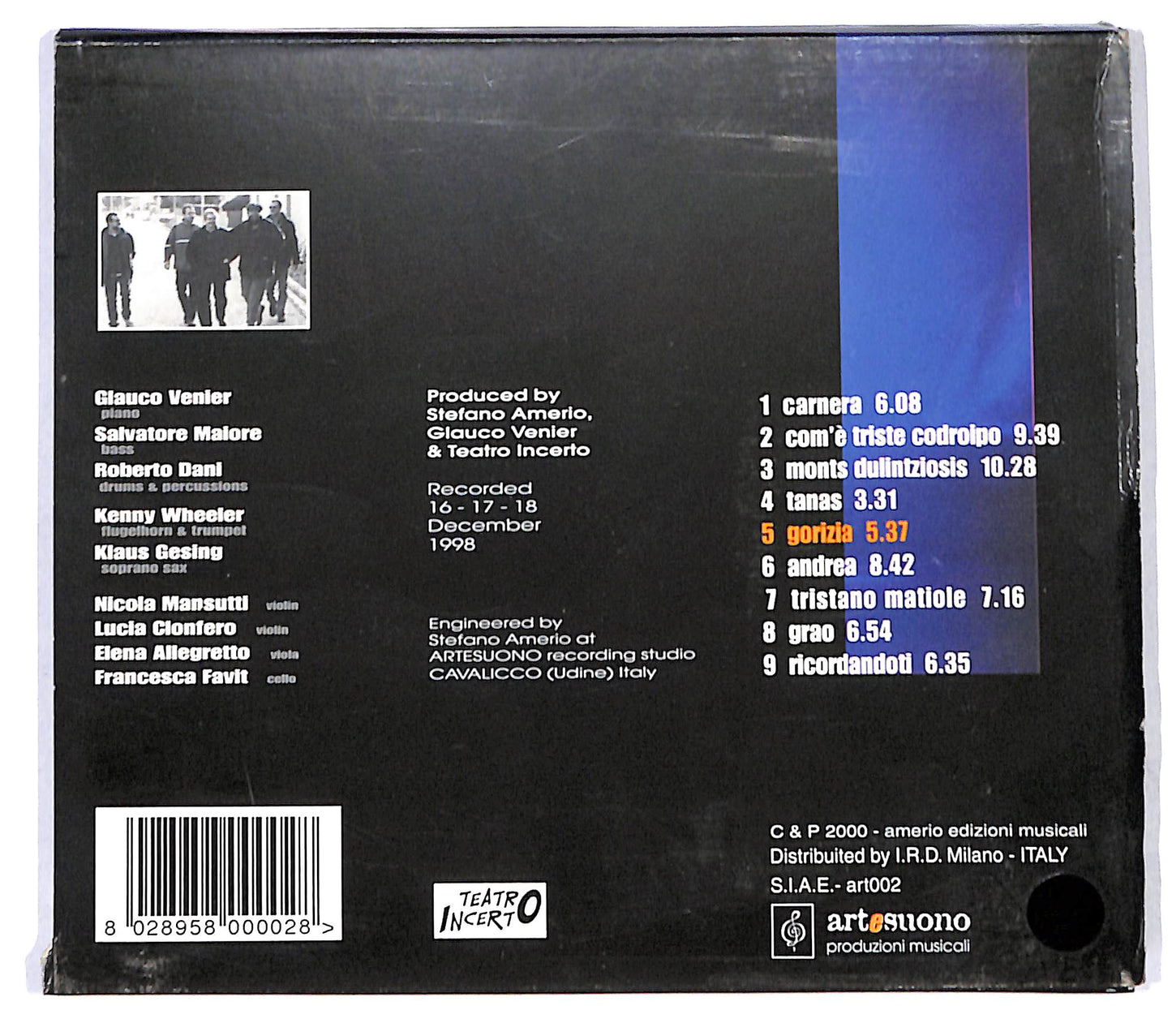 EBOND Glauco Venier Trio - Gorizia CD CB050648