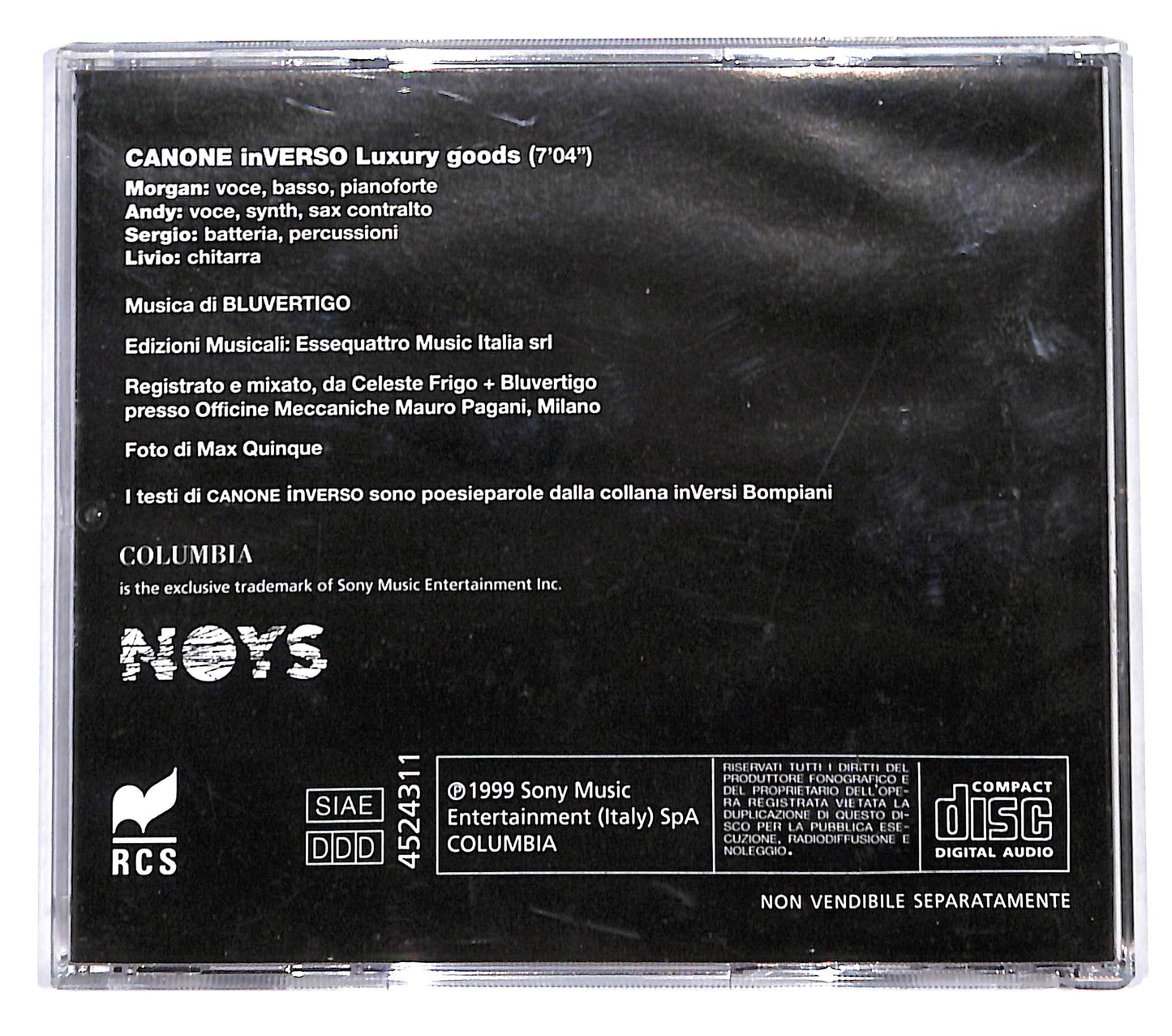 EBOND Bluvertigo - Canone InVerso (Luxury Goods) CD CB050653