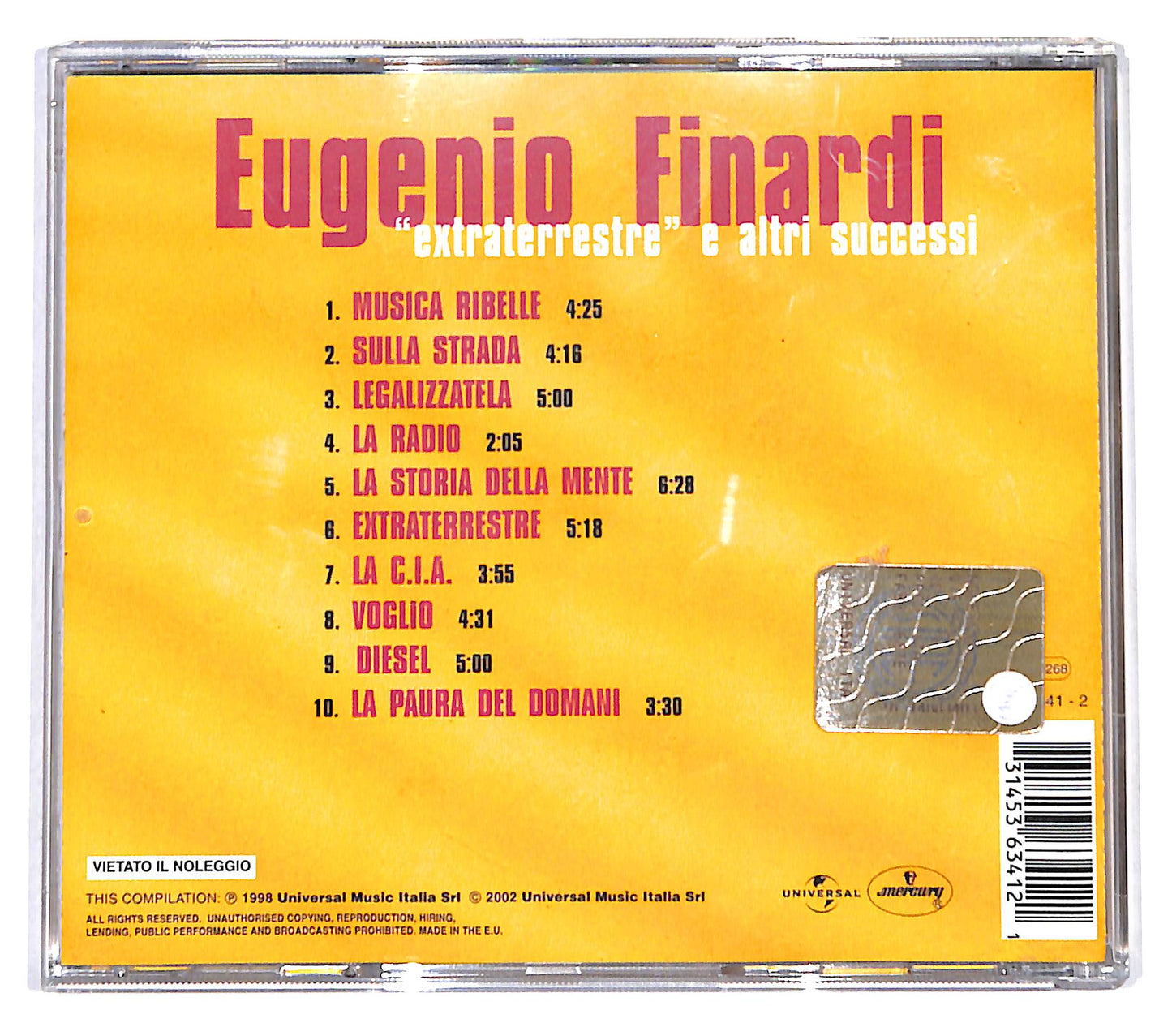 EBOND Eugenio Finardi - Extraterrestre E Altri Successi CD CB050659