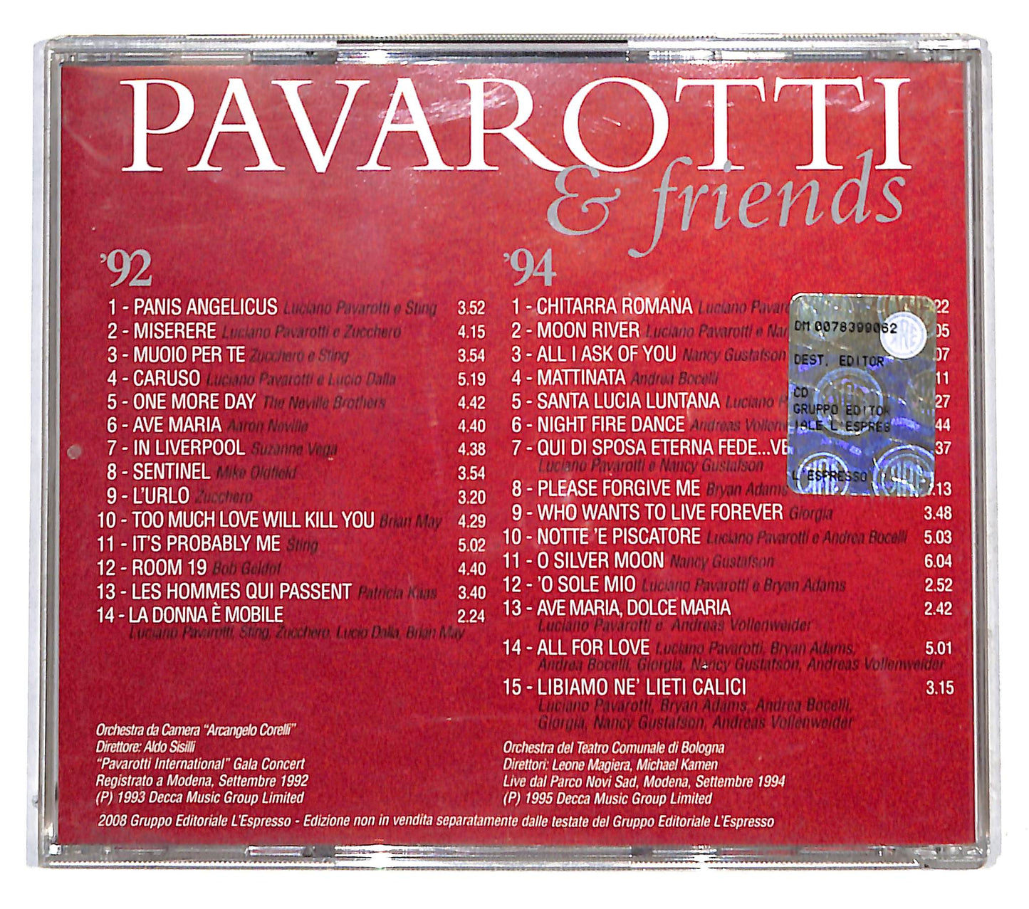 EBOND Luciano Pavarotti - Pavarotti & Friends 1992-1994 CD CB050809