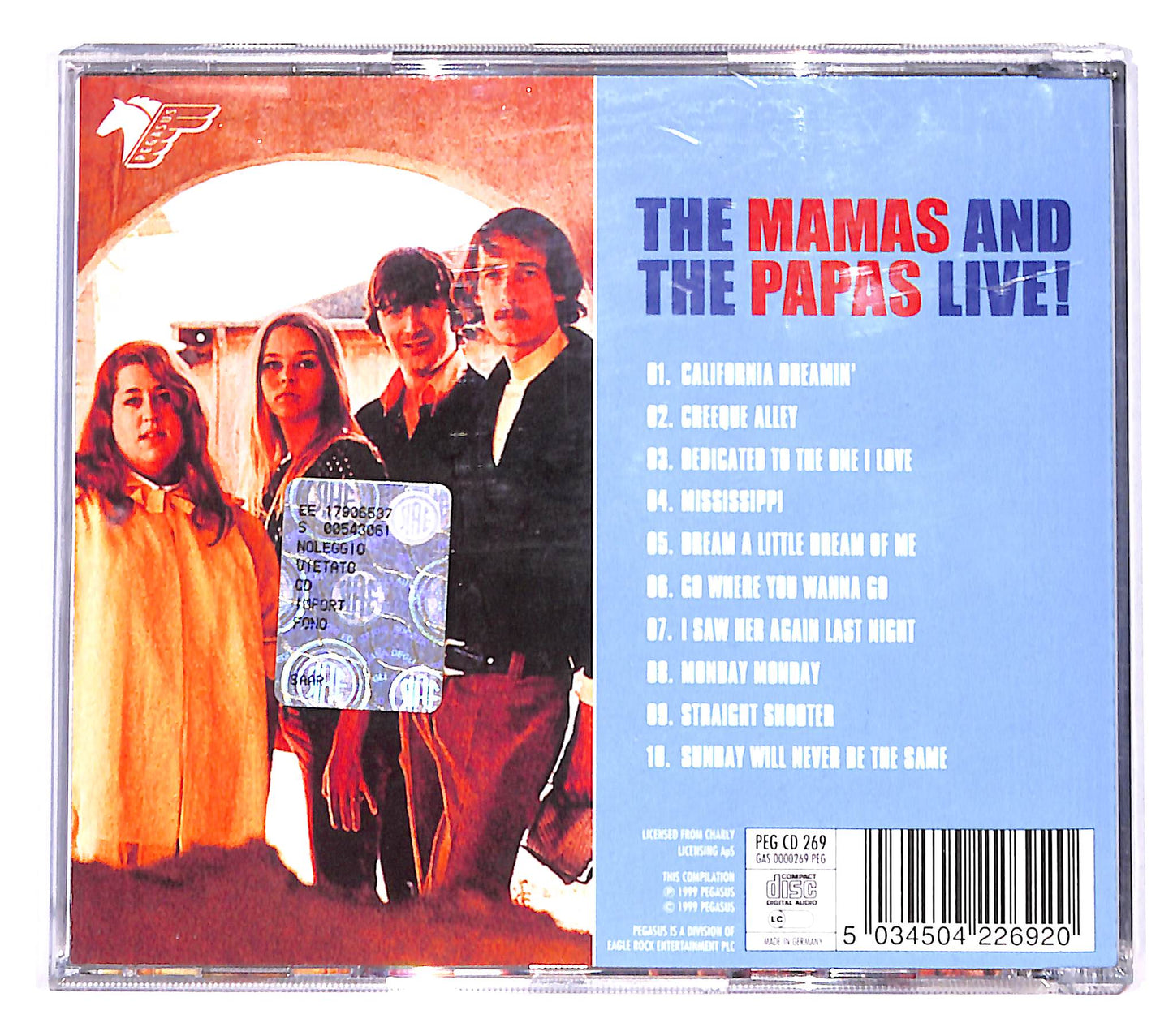 EBOND The Mamas And The Papas - Live! CD CB050843