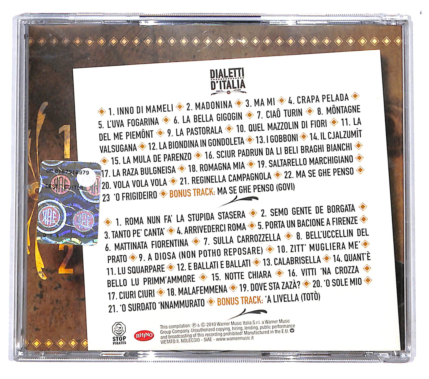 EBOND Various - Dialetti D'Italia EDITORIALE CD CB051440