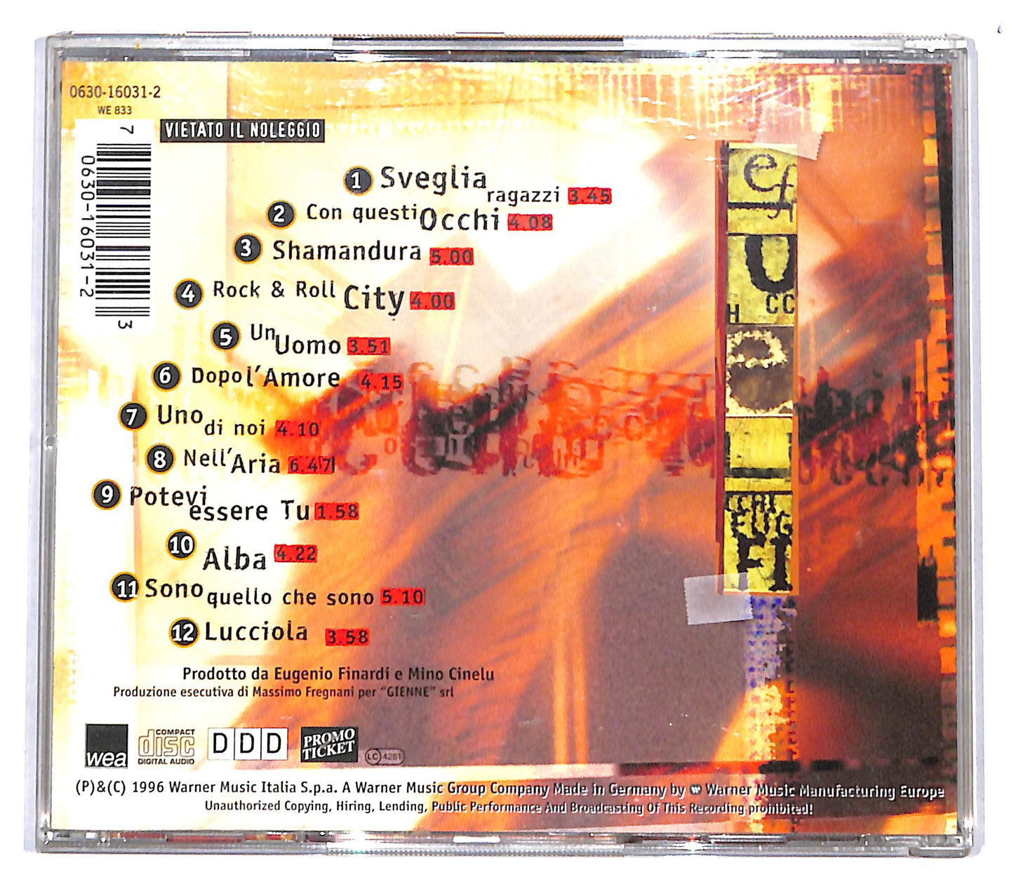 EBOND Eugenio Finardi - Occhi CD CB051441