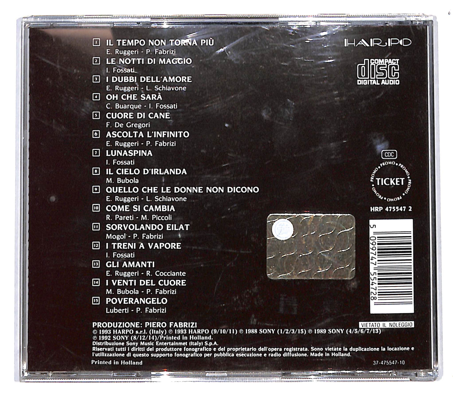 EBOND Fiorella Mannoia - Le Canzoni CD CB053314