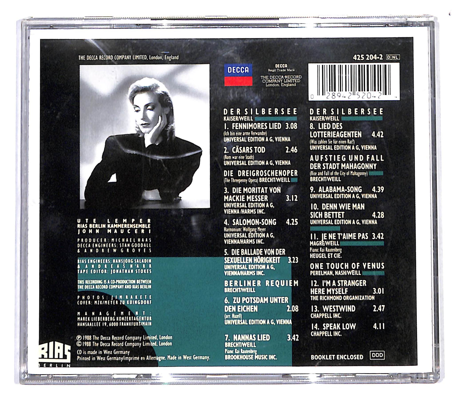 EBOND Ute Lemper Sings Kurt Weill - Ute Lemper Sings Kurt Weill CD CB053340