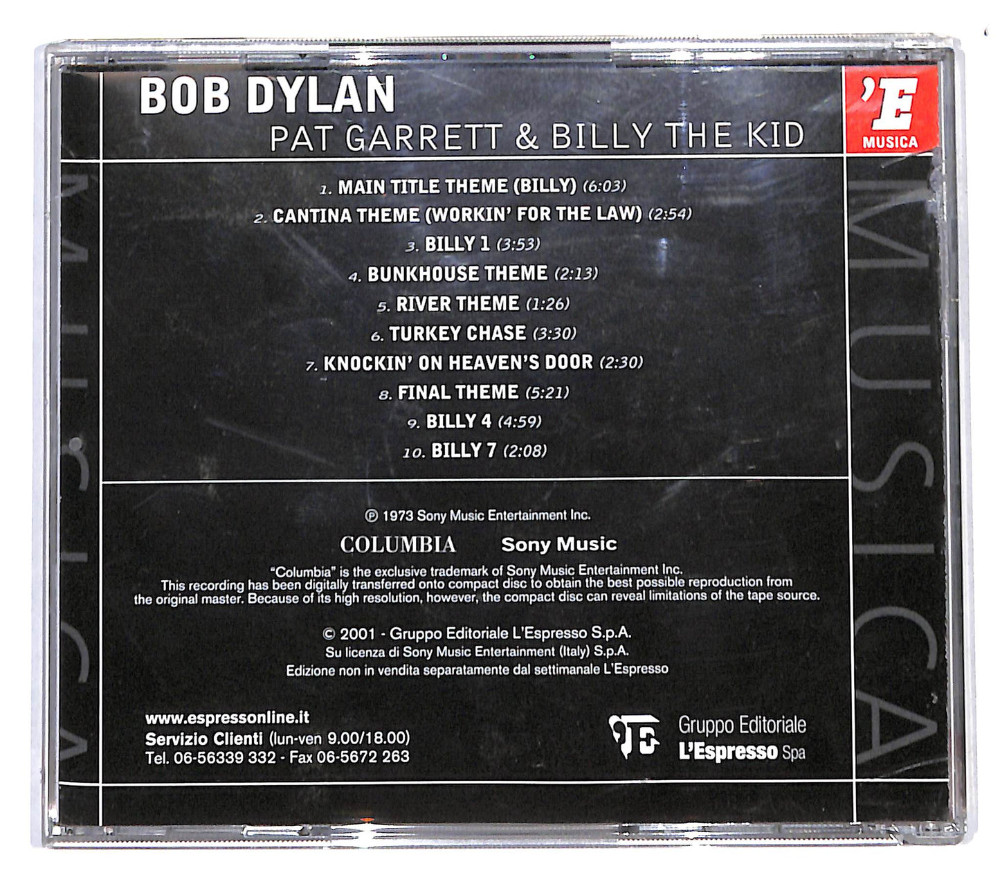 EBOND Bob Dylan - Pat Garrett & Billy The Kid EDITORIALE CD CB053353