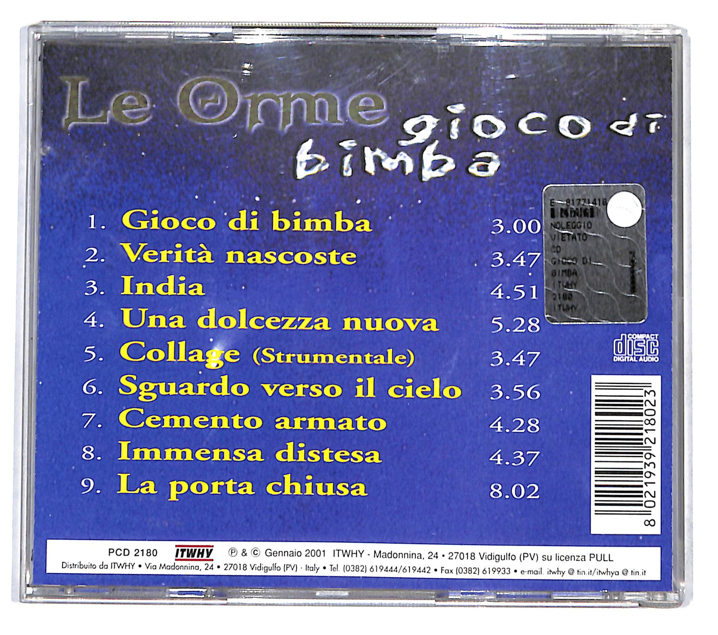 EBOND Le Orme - Gioco Di Bimba CD CB053625