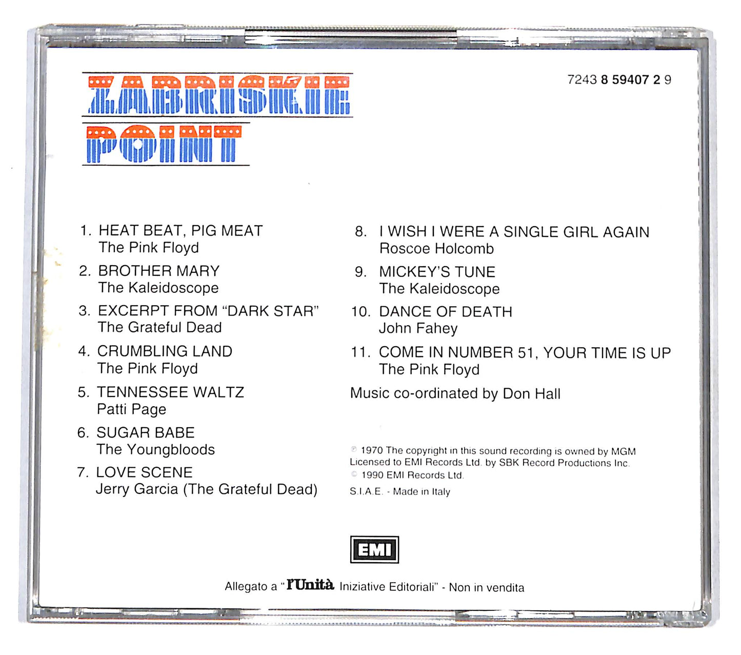 EBOND Various - Zabriskie Point CD CB053633