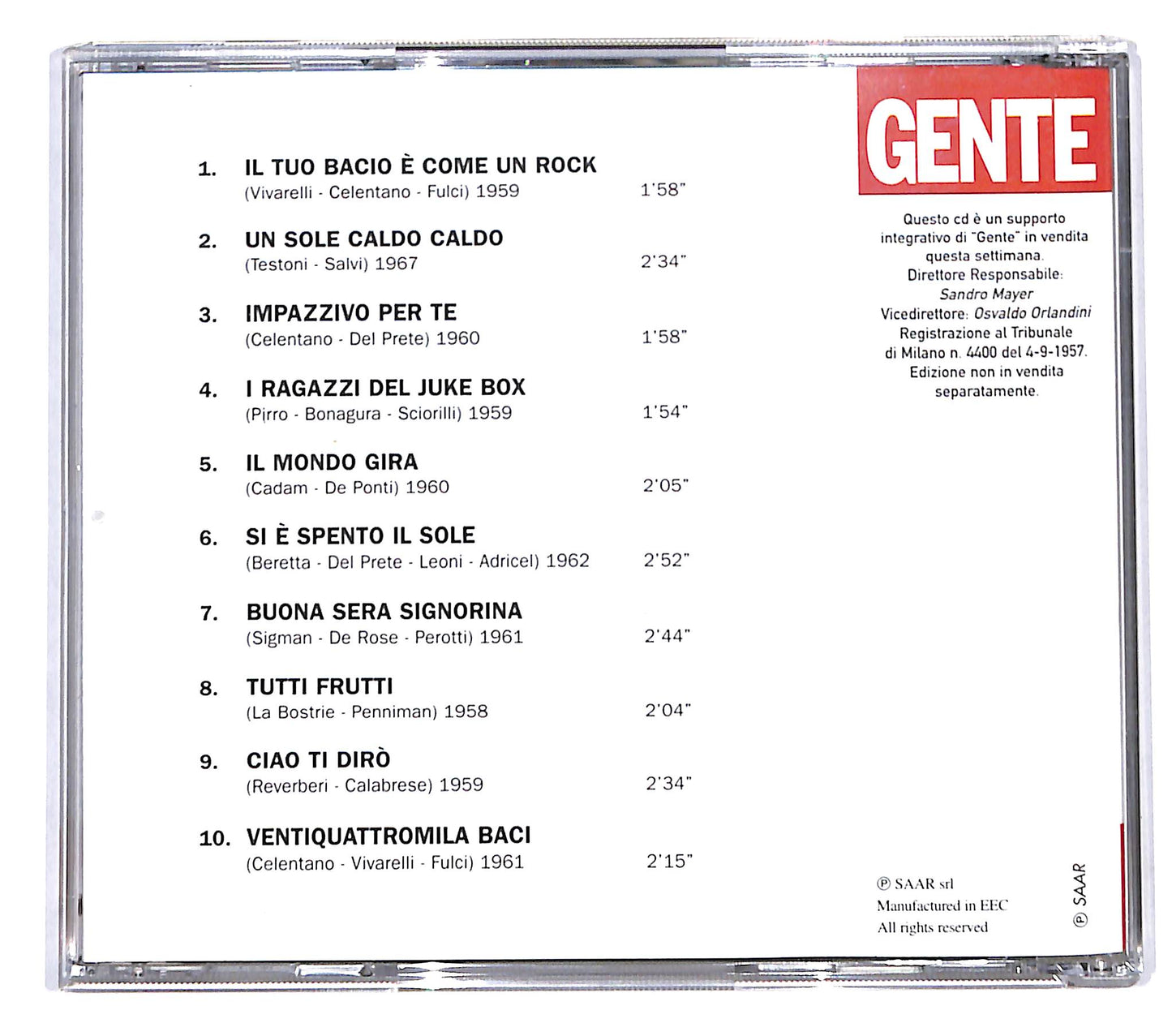 EBOND Adriano Celentano - Le Canzoni Di Adriano Celentano CD CB053660