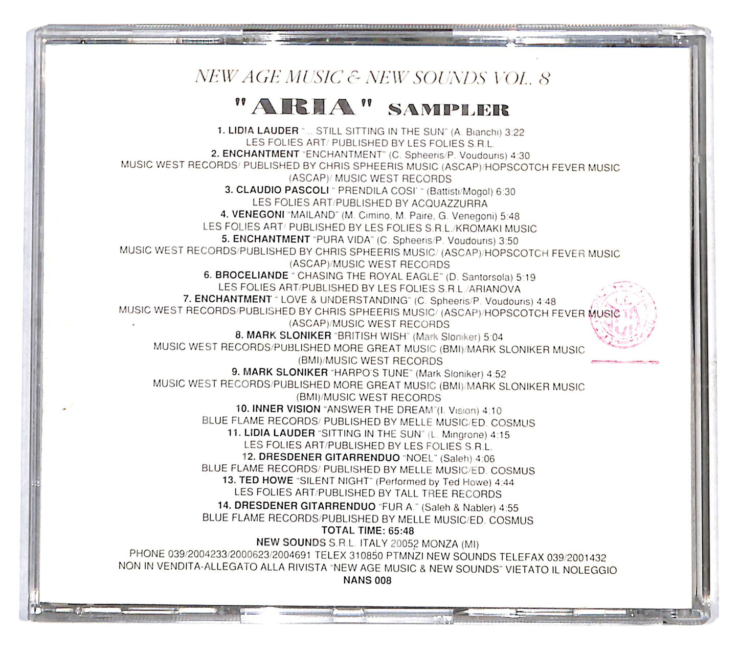EBOND Various - Aria Sampler CD CB053837