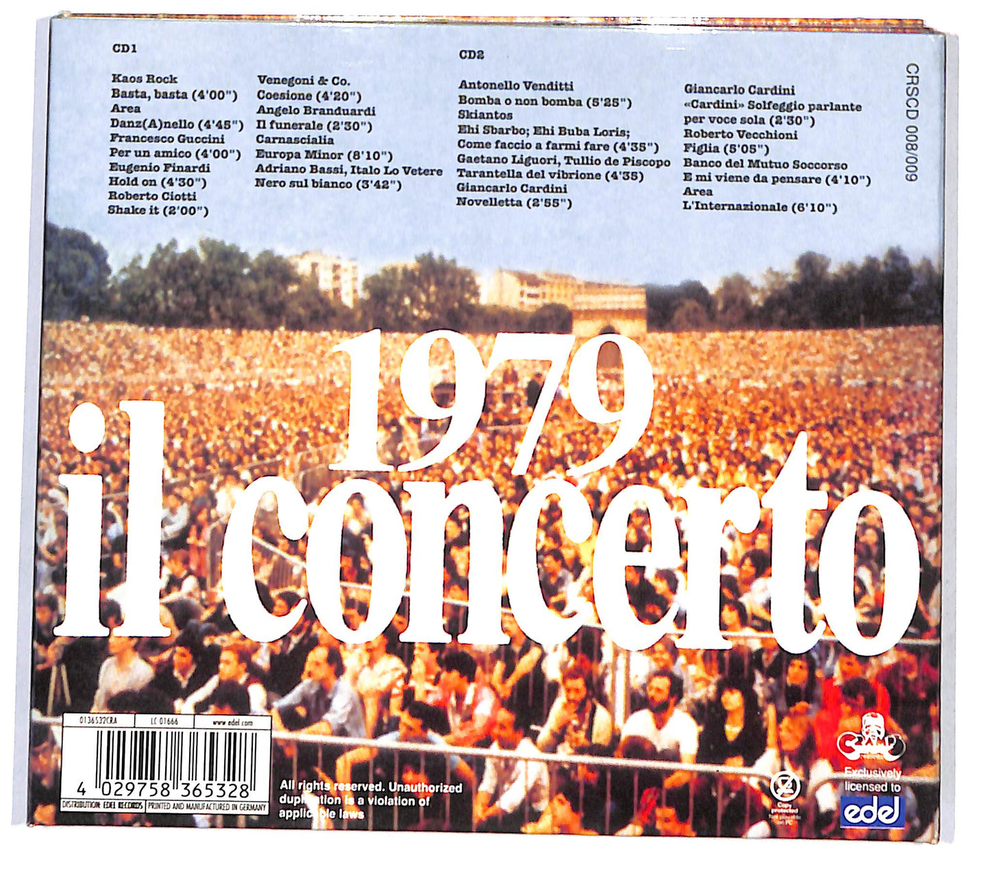 EBOND Various - Area - 1979 Il Concerto CD CB054008