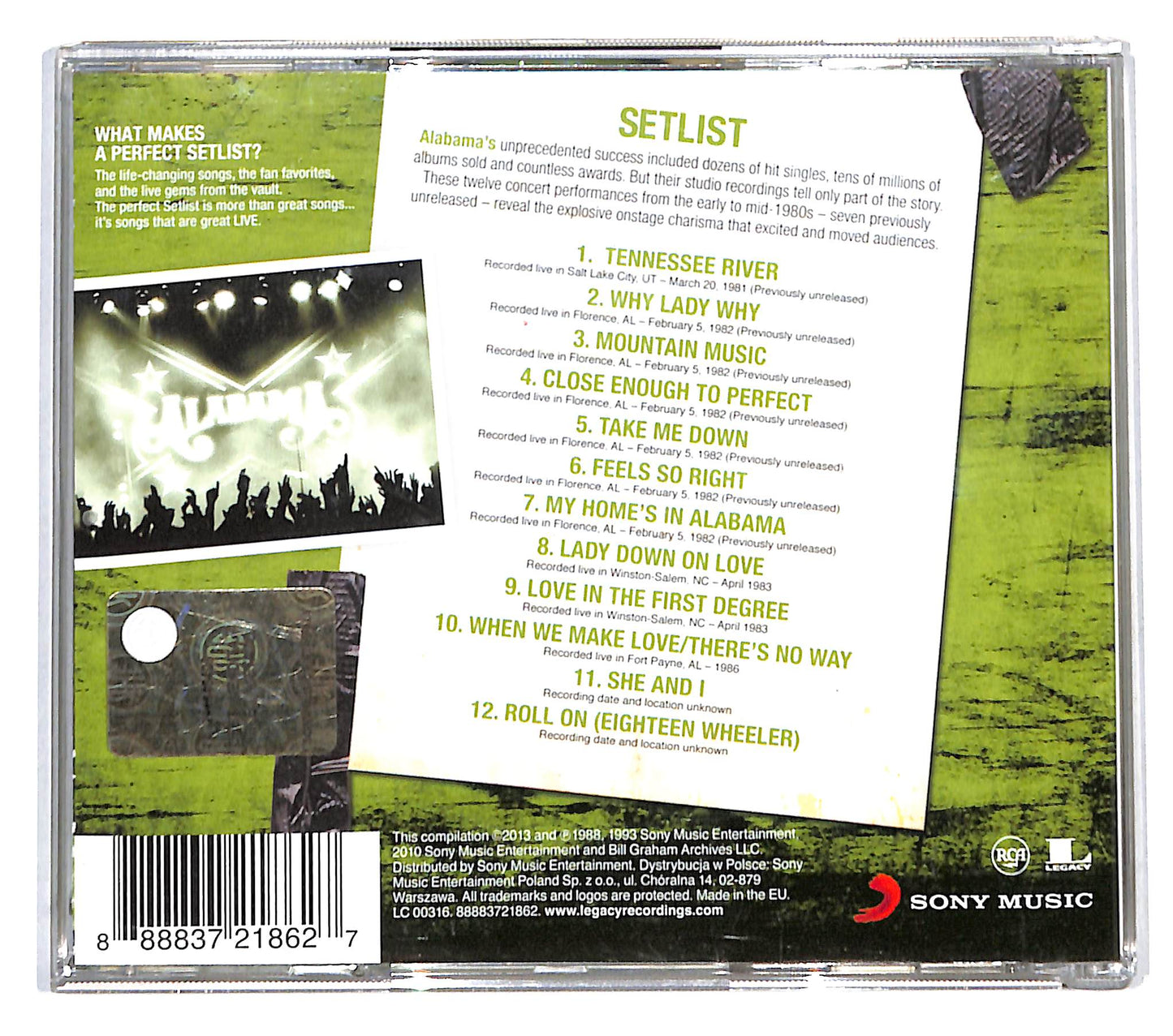 EBOND Alabama - Setlist The Very Best Of Alabama Live CD CB054039