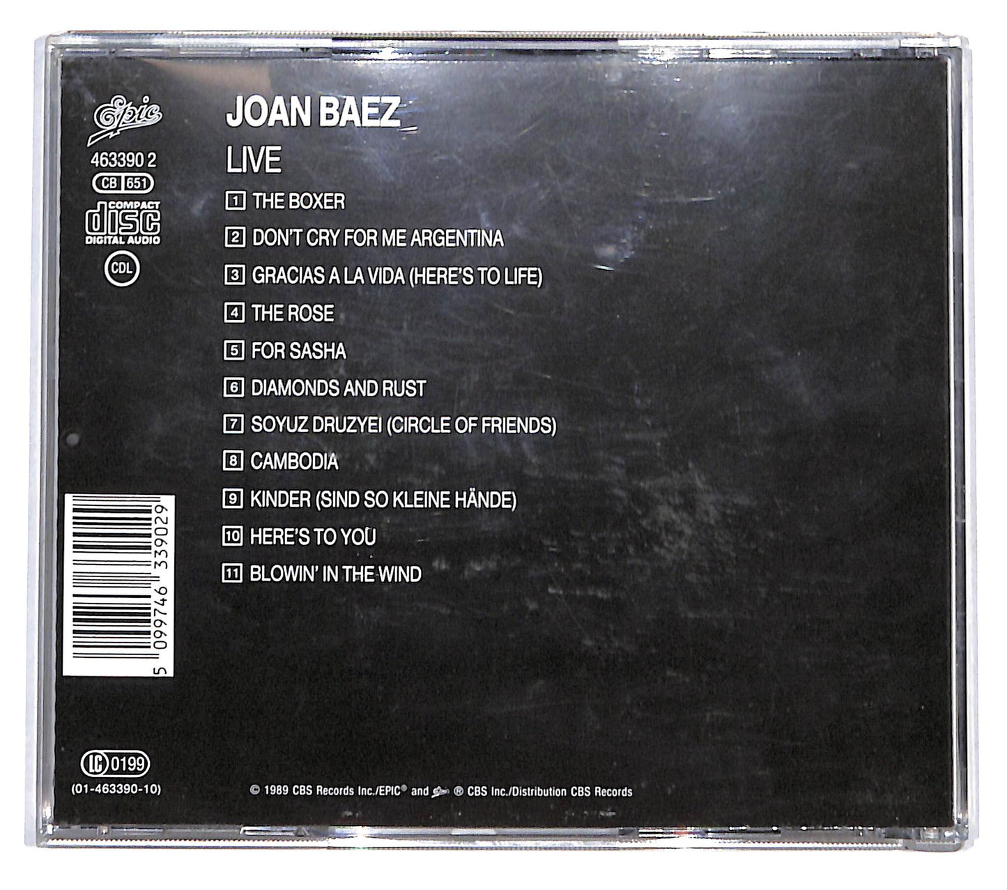EBOND Joan Baez - Live CD CB054057
