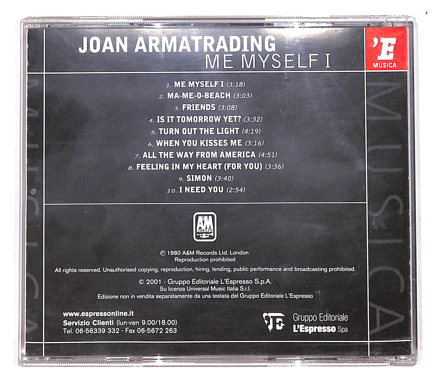 EBOND Joan Armatrading - Me Myself I EDITORIALE CD CB054605