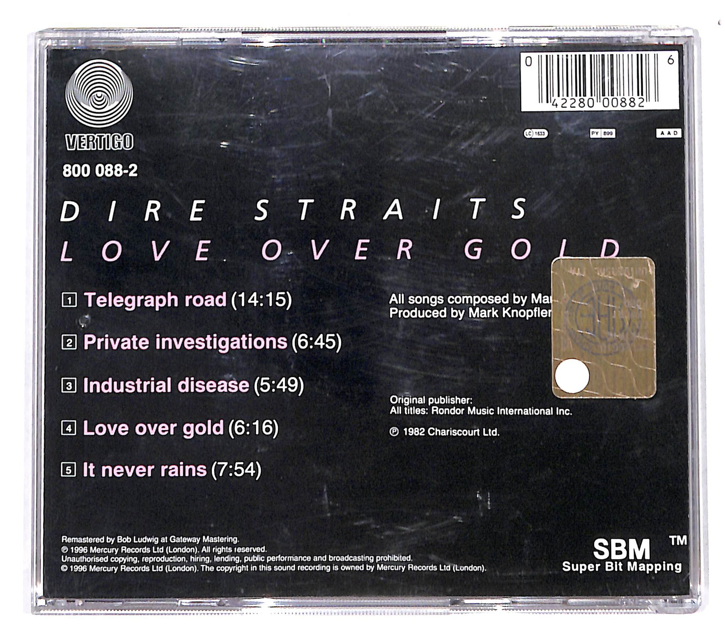 EBOND Dire Straits - Love Over Gold CD CB054633