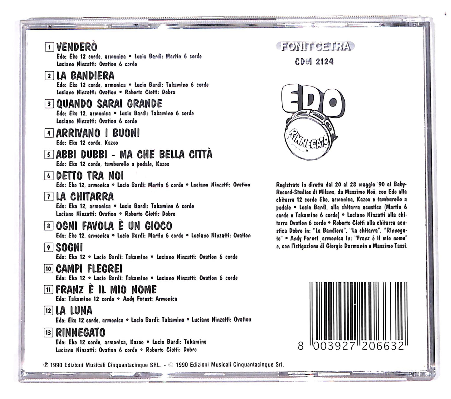 EBOND Edoardo Bennato - Edo Rinnegato CD CB054635