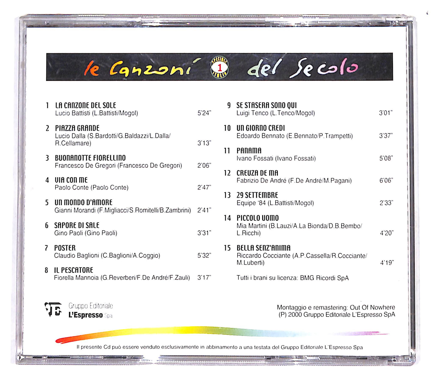 EBOND Various - Le Canzoni Del Secolo - Speciale Italia Vol. 1 CD CB054637