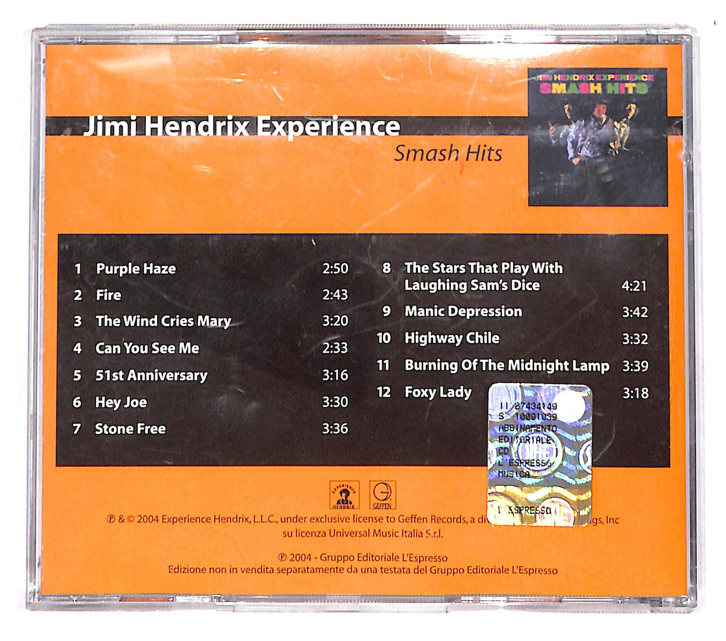 EBOND Jimi Hendrix Experience - Smash Hits EDITORIALE CD CB054646