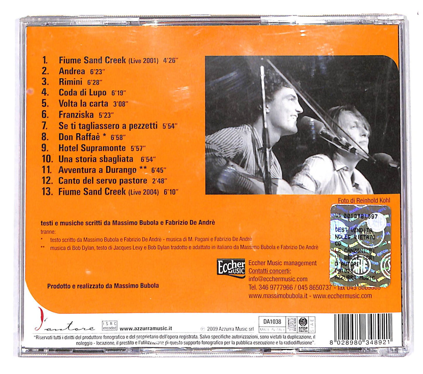 EBOND Massimo Bubola - Live CD CB054648