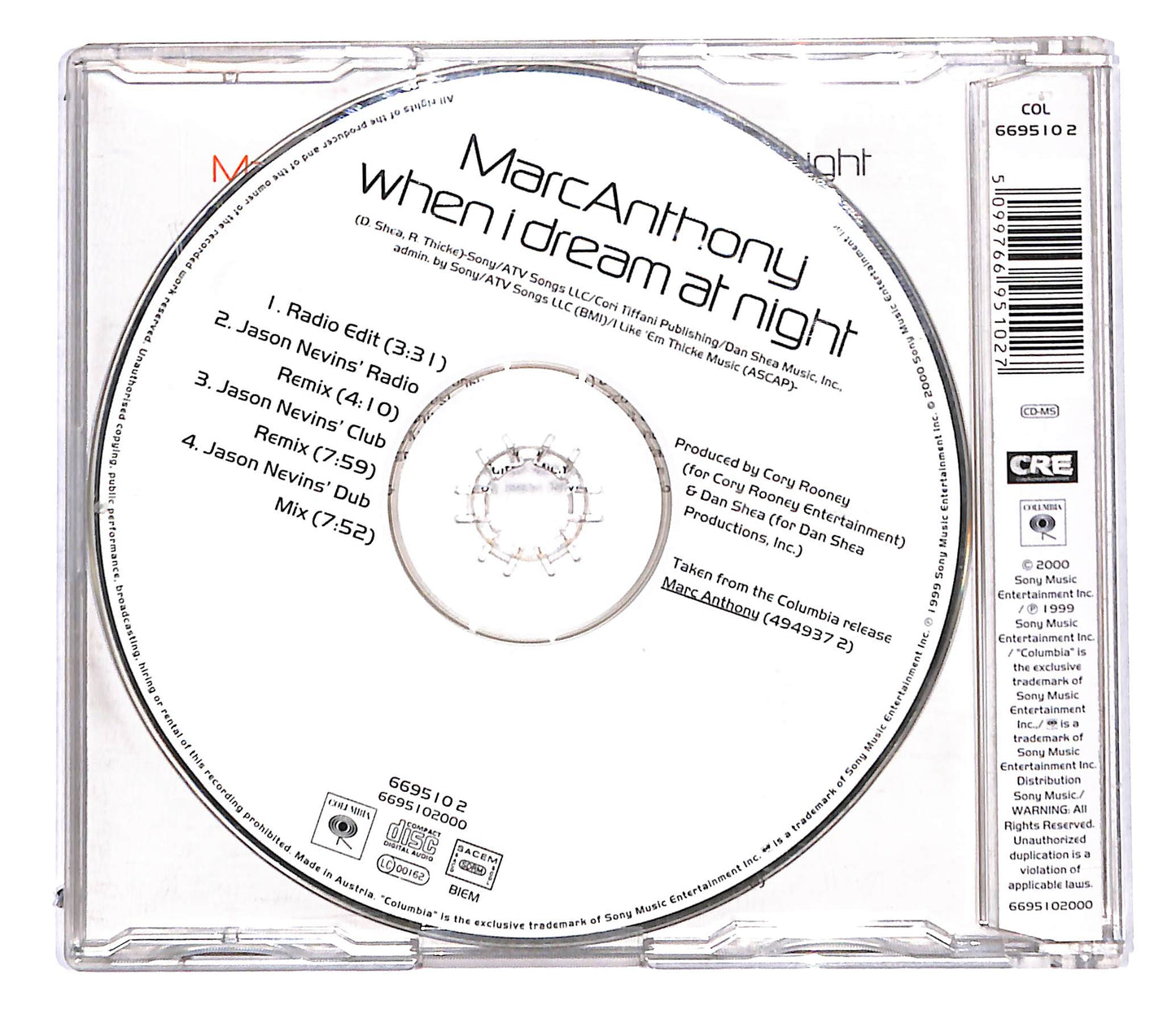 EBOND Marc Anthony - When I Dream At Night CD CB054828